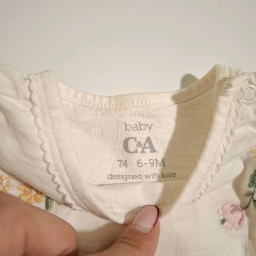 Baby girl set 6-9 months 74cm C&A lace t-shirt and Zara jeans new