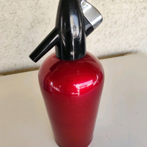 Vintage Sparklets Limited soda siphon from England like new, red metallic