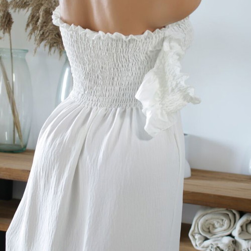 Off Shoulder Dress White New, Size S