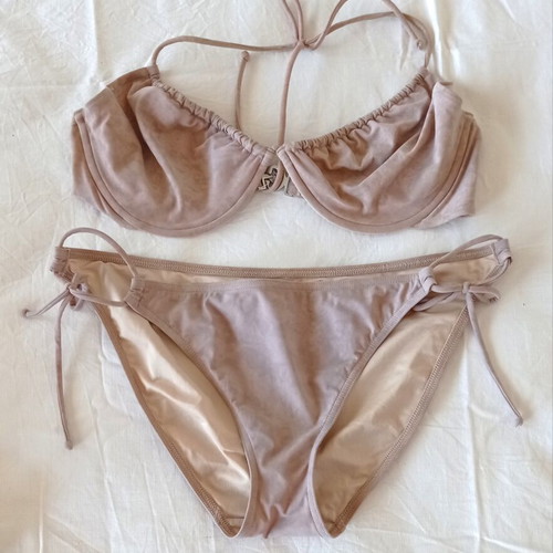 Victoria's Secret beige bikini swimsuit, size Large
