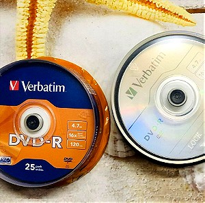 Πακετο 2 συσ/ες 44 τεμ.*Verbatim DVD+R 4,7 Gb 16x .