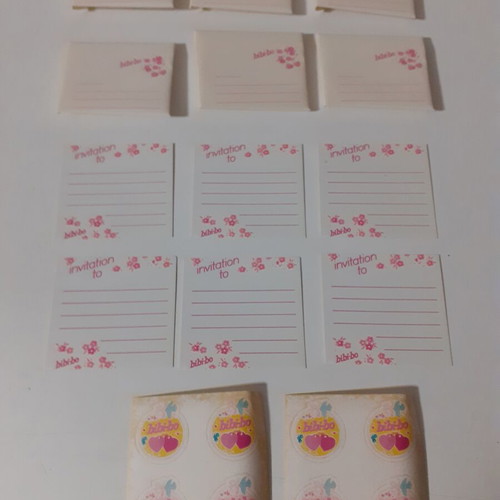Invitations, envelopes and stickers Bibi Bo like new