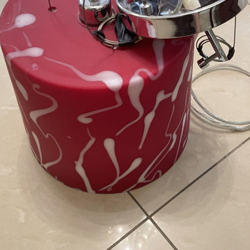 Glass multi-light red ceiling lamp like new