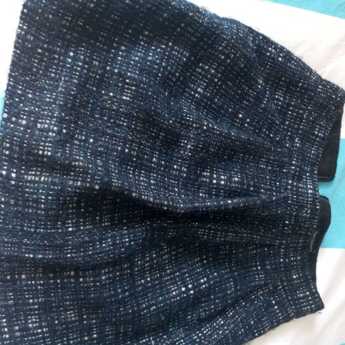 TARA JARMON wool skirt with angora like new, blue, Small