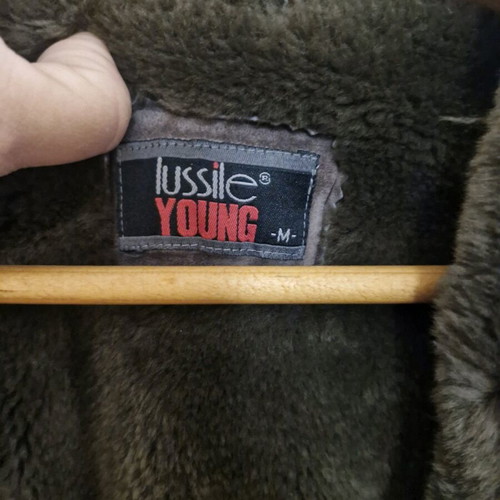 Lussile leather suede coat like new, brown, size medium