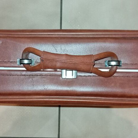 Vintage leather suitcase used