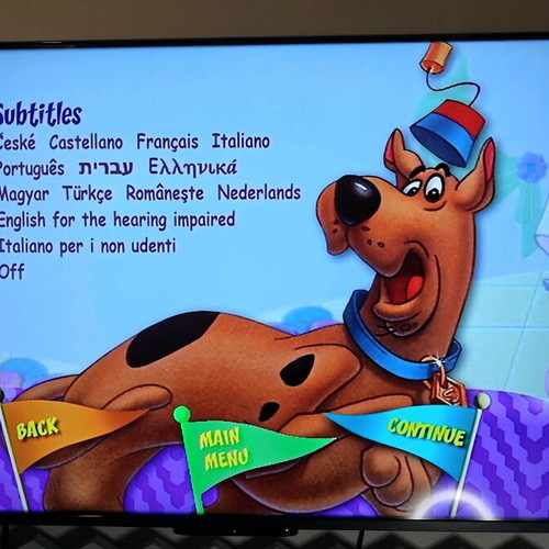 Scooby Doo in Arabian Nights DVD used with Greek subtitles
