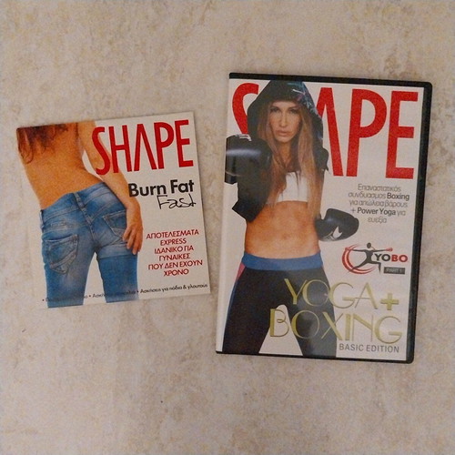 Shape 2 exercise DVDs new, Burn Fat Fast & Yoga + Boxing