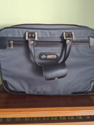 Τσάντα εργασίας Samsonite, μεγάλο μέγεθος με 2 θήκες και λουράκι ώμου, γκρι