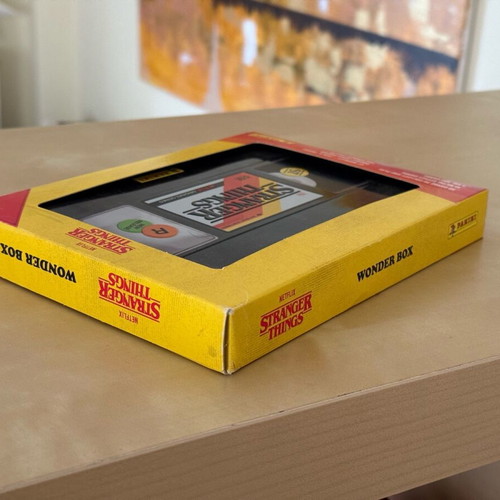 Stranger Things Wonder Box sealed Panini collectible in VHS tin