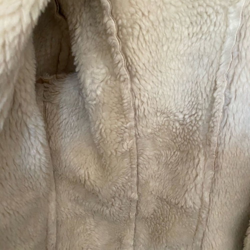 Women's beige jacket with fur lining, new