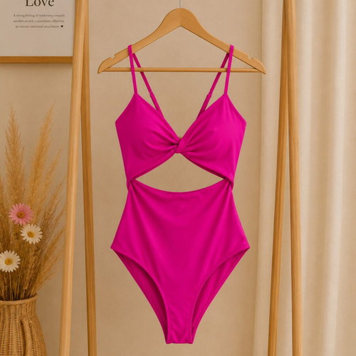H&M one-piece trikini swimsuit like new, pink and purple, size S