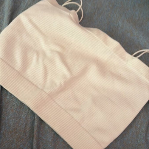 Crop top white used, sizes XS and S