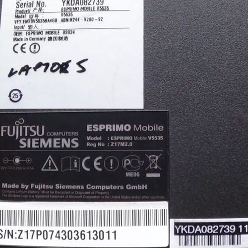 Fujitsu-Siemens ESPRIMO Mobile V5535 laptop με φορτιστή
