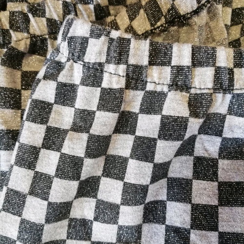 Emily the Strange checkered tights like new, black and silver, size Small