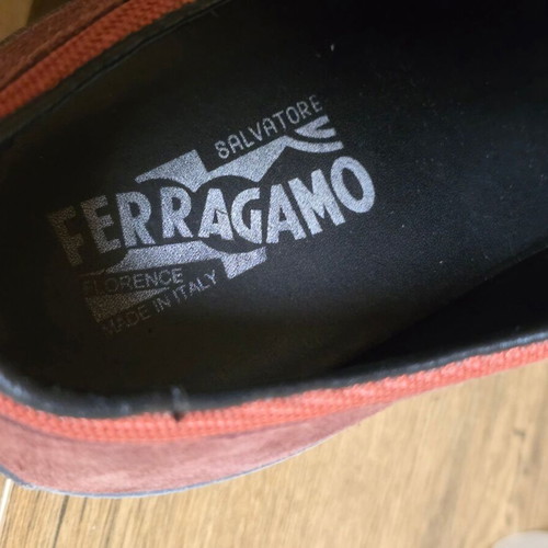Salvatore Ferragamo men's casual shoes used, leather and suede, size 44