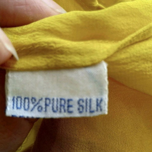 Silk top yellow size M like new
