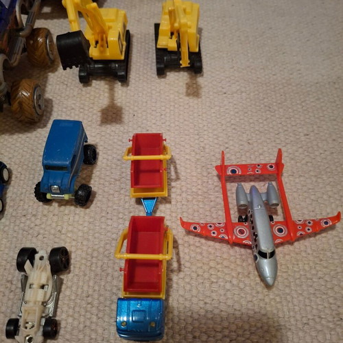 Various toy vehicles, assorted sizes, set