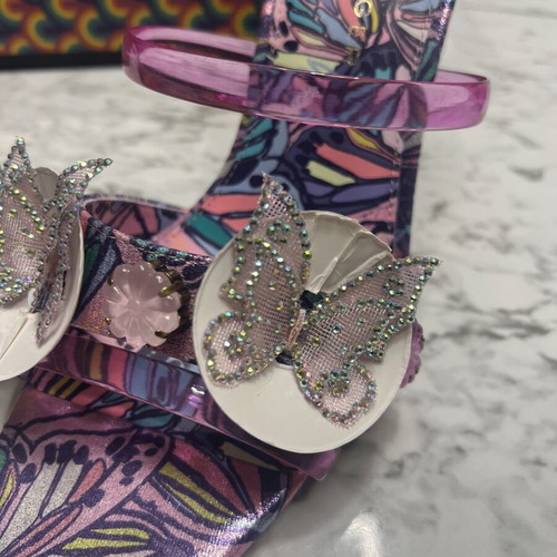 Kurt Geiger butterfly mules, pink, size 41