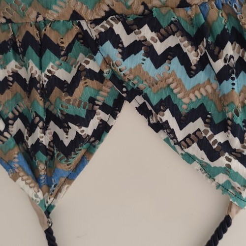 Women's maxi dress new with zigzag geometric pattern, size S
