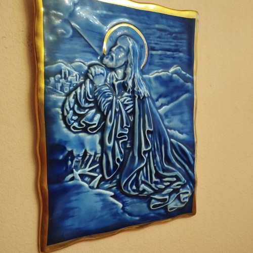 Orthodox porcelain gilded icon of Jesus Christ like new