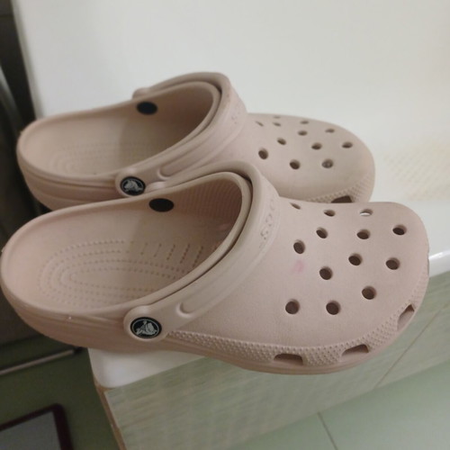 Crocs women's slippers like new, pink/beige, size 38