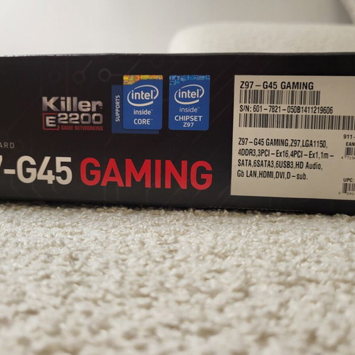 MSI Z97-G45 Gaming motherboard and Intel Core i7-4790 combo like new