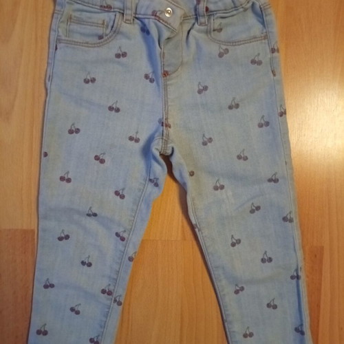 Benetton girls' denim pants like new, size 104 cm, age 3-4 years