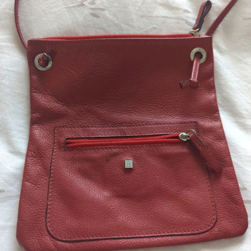 KEM crossbody bag used, red leather