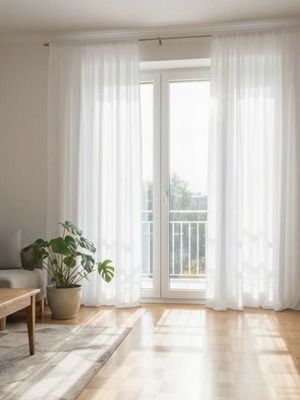 Curtain Oxford Ecru Transparent 140x260cm New