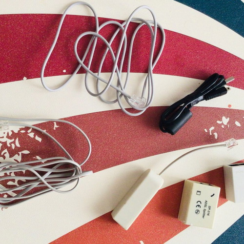 Telephone cables, splitter and micro USB like new, set
