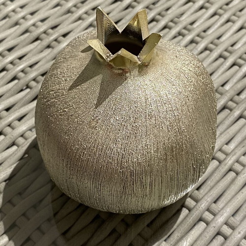 Elegant Gold Decorative Pomegranate, symbol of prosperity