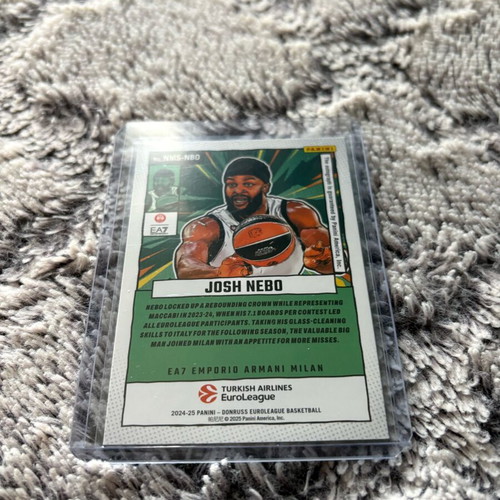 Josh Nebo 2024-25 Donruss EuroLeague Net Marvels Signatures Blue Laser card new