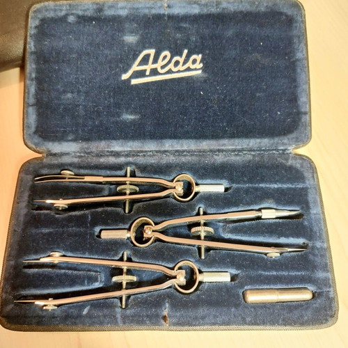 Vintage Alda Precision Technical Drawing Instruments Set like new