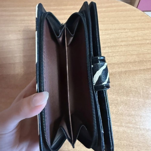 Fragola striped large wallet like new, black and white