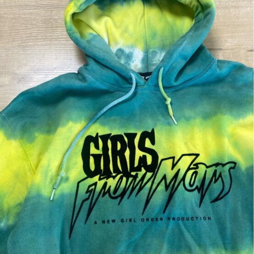 Girls from Mars tie dye cropped hoodie