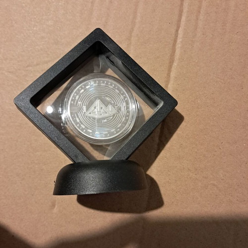 Ethereum collectible coin silver new in black case 9cm height