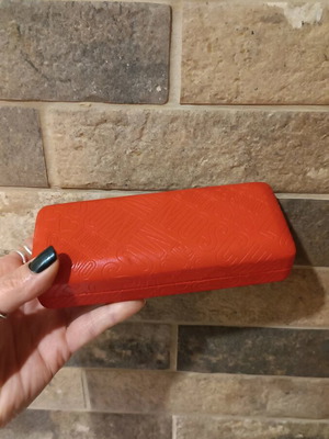 Love Moschino glasses case like new, red with velvet interior