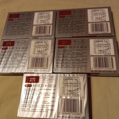 Raks 90-minute cassette tapes new, pack of 7