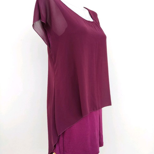 Burgundy blouse dress used, size M