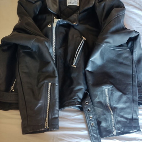 Leather Perfecto jacket black XL used vintage