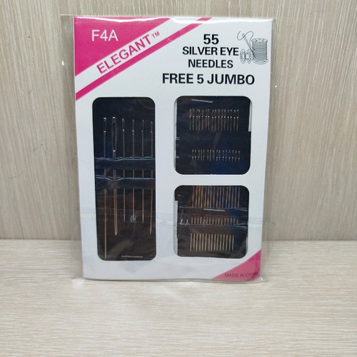 Sewing needles new, set of 55 pieces in 6 sizes