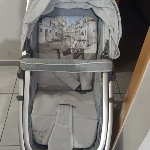 Two-in-One Baby Stroller used, light gray