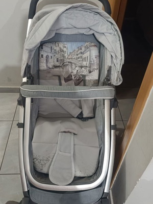 Two-in-One Baby Stroller used, light gray