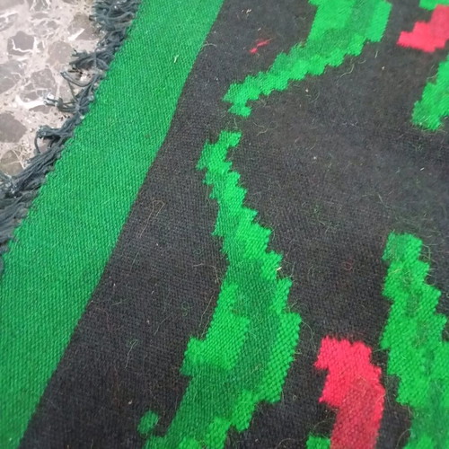Wool wall hanging new, handwoven with fringes 2.00×0.80m