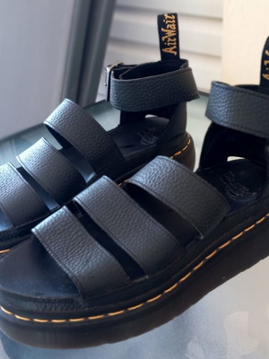 Dr. Martens black sandals like new, size 38