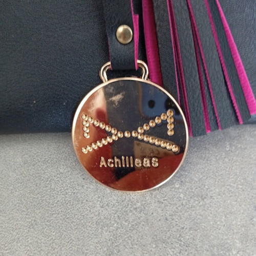Achilleas shoulder bag new, black and fuchsia