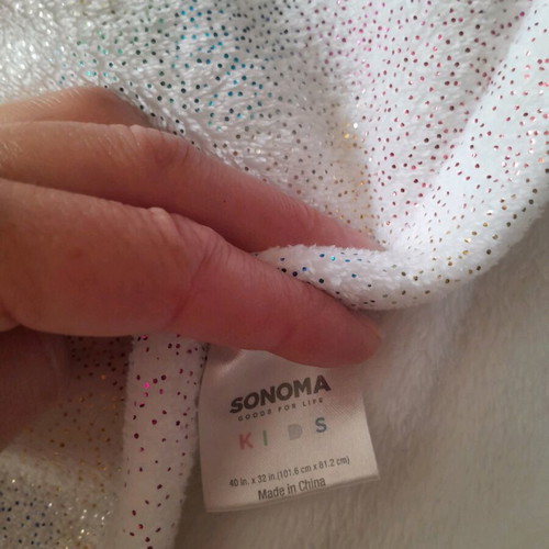 Girls' poncho blanket like new, unicorn