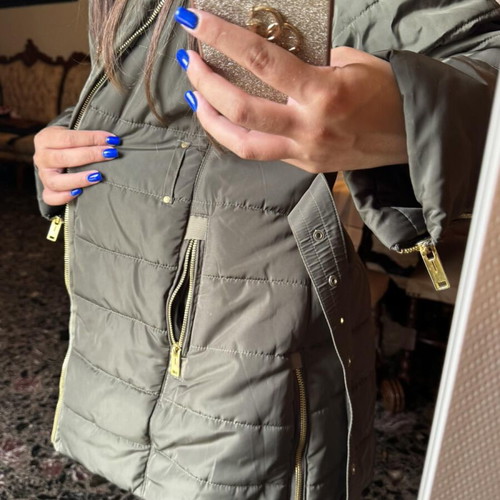 Winter women's long jacket Tresor khaki size XL like new