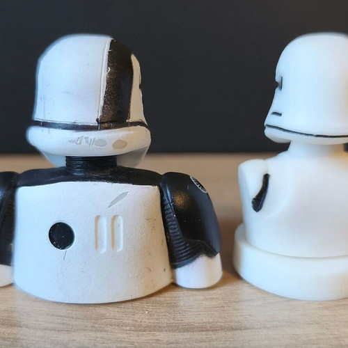 Star Wars figures used, pen toppers and rubber stamps
